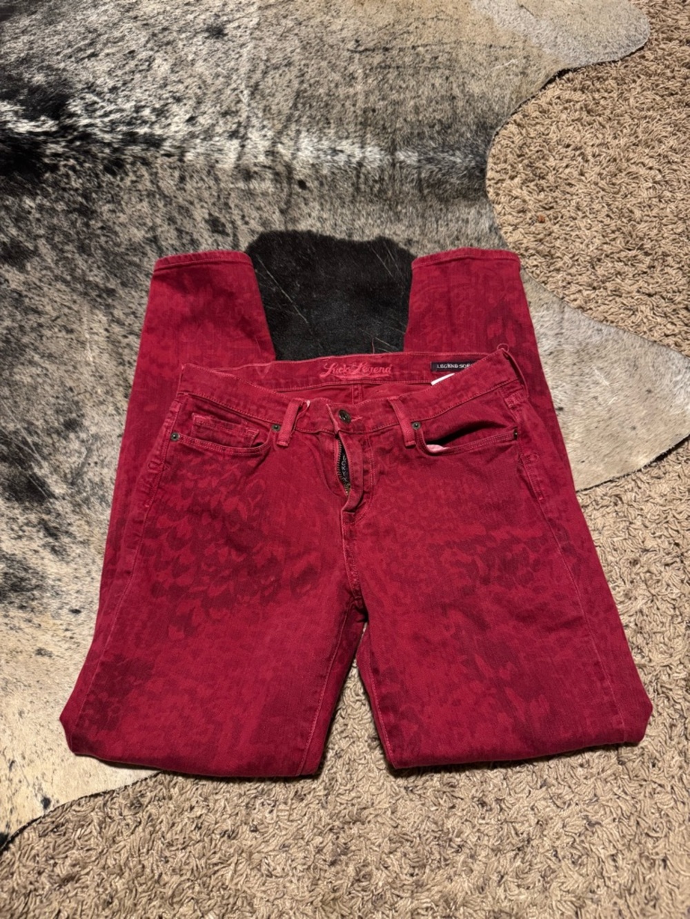 Lucky Brand Women's Skinny Jeans in Deep Red